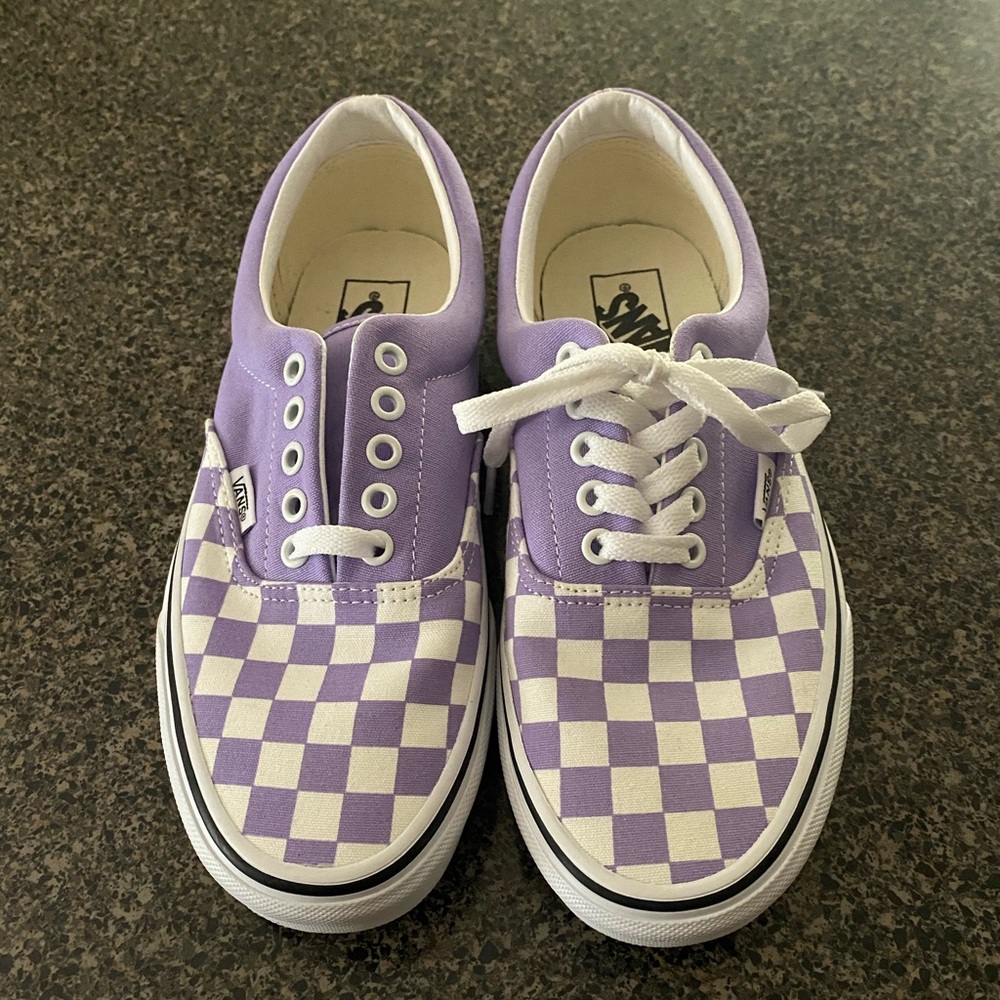 Purple Checkered Vans